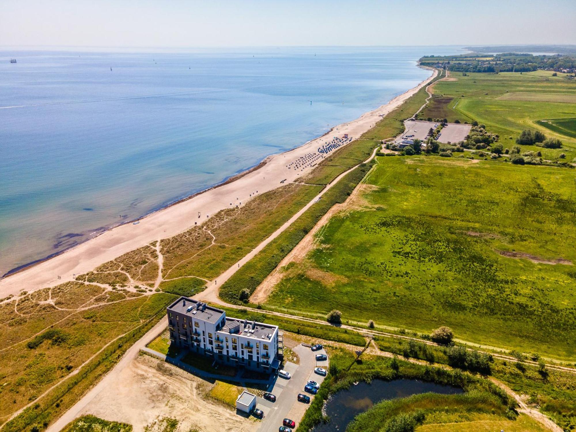 Beachterraceone - Eg, Meerblick, Terrasse, Kamin, Sauna Olpenitz Bagian luar foto