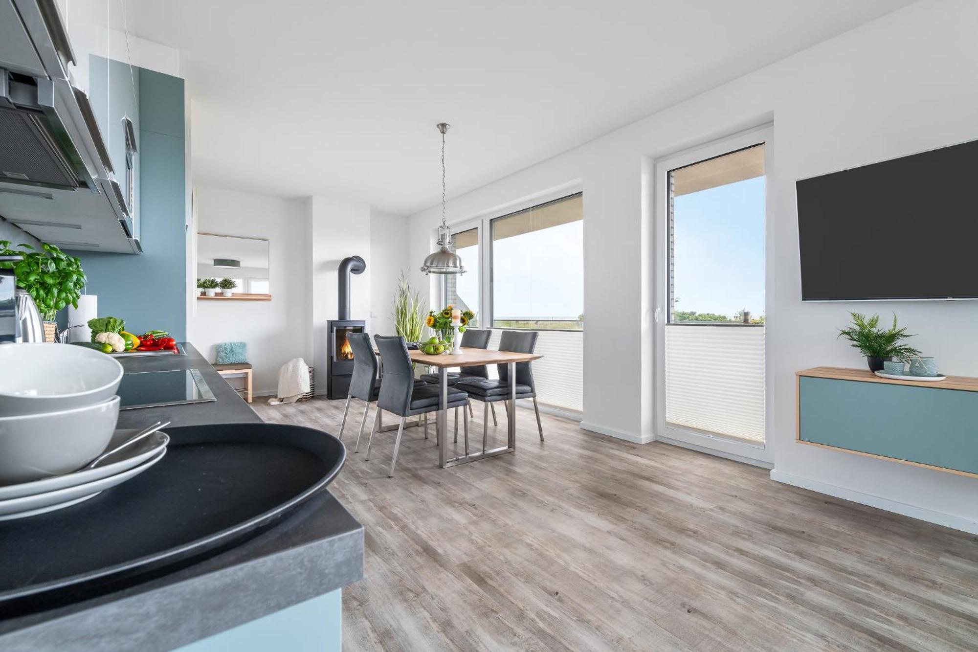 Beachterraceone - Eg, Meerblick, Terrasse, Kamin, Sauna Olpenitz Bagian luar foto